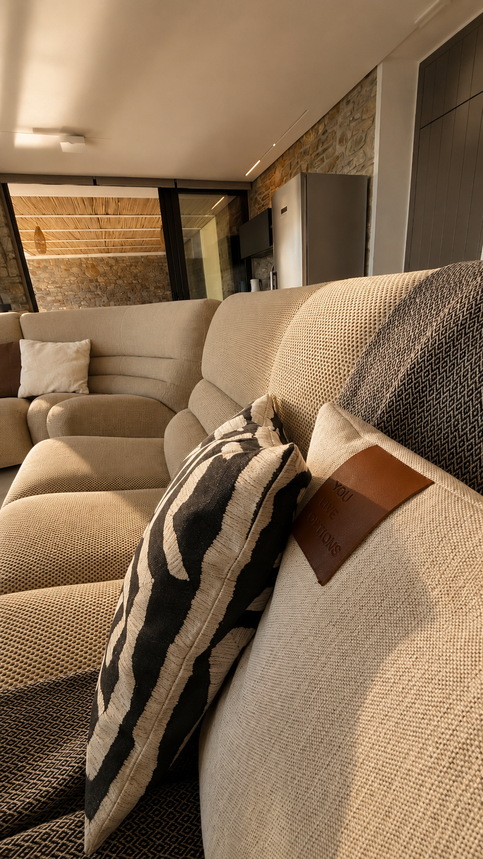Soft furnishings and texture detail in the Nyx living space