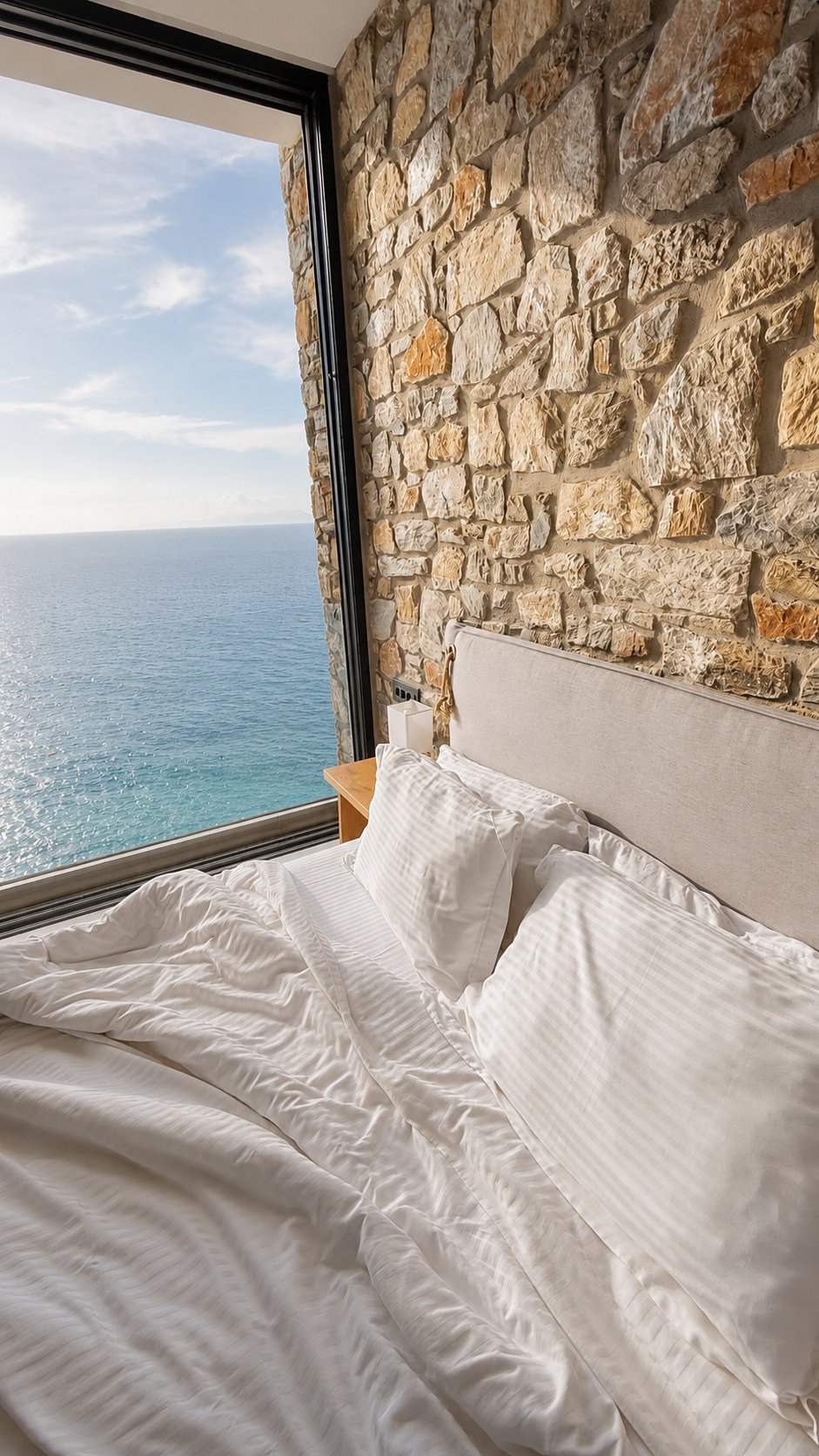 Sea view from the bed